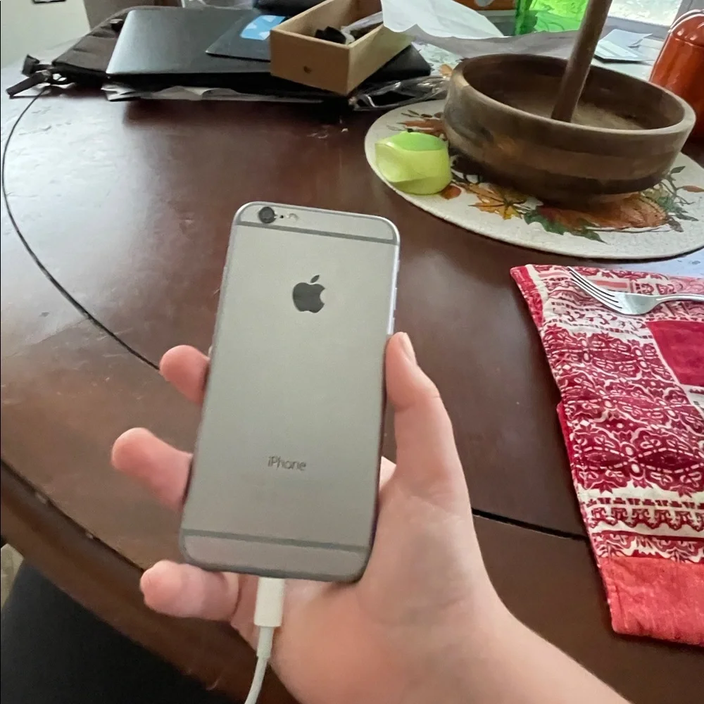 Apple iPhone with Black and Silver Finish